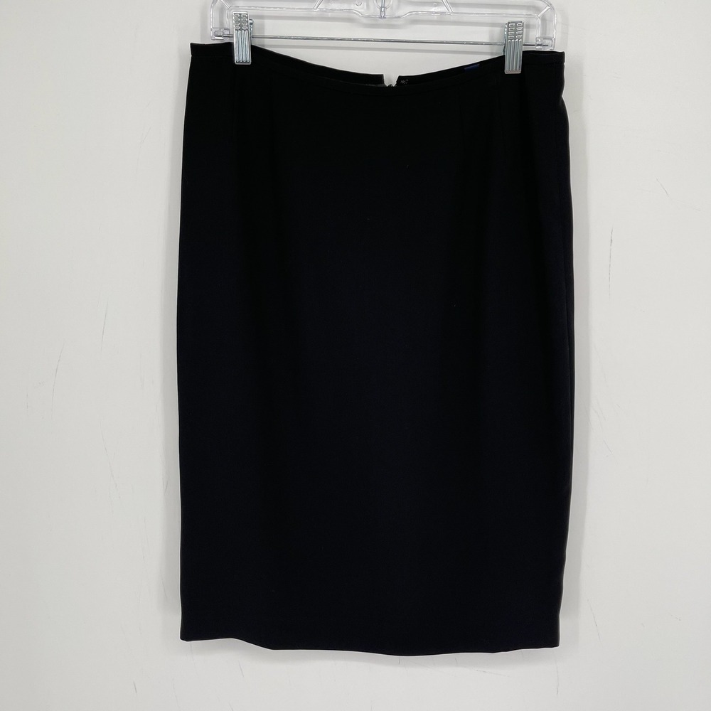 Evan-Picone Women's Black Solid Knee Length Office Career Pencil Suit Skirt 12